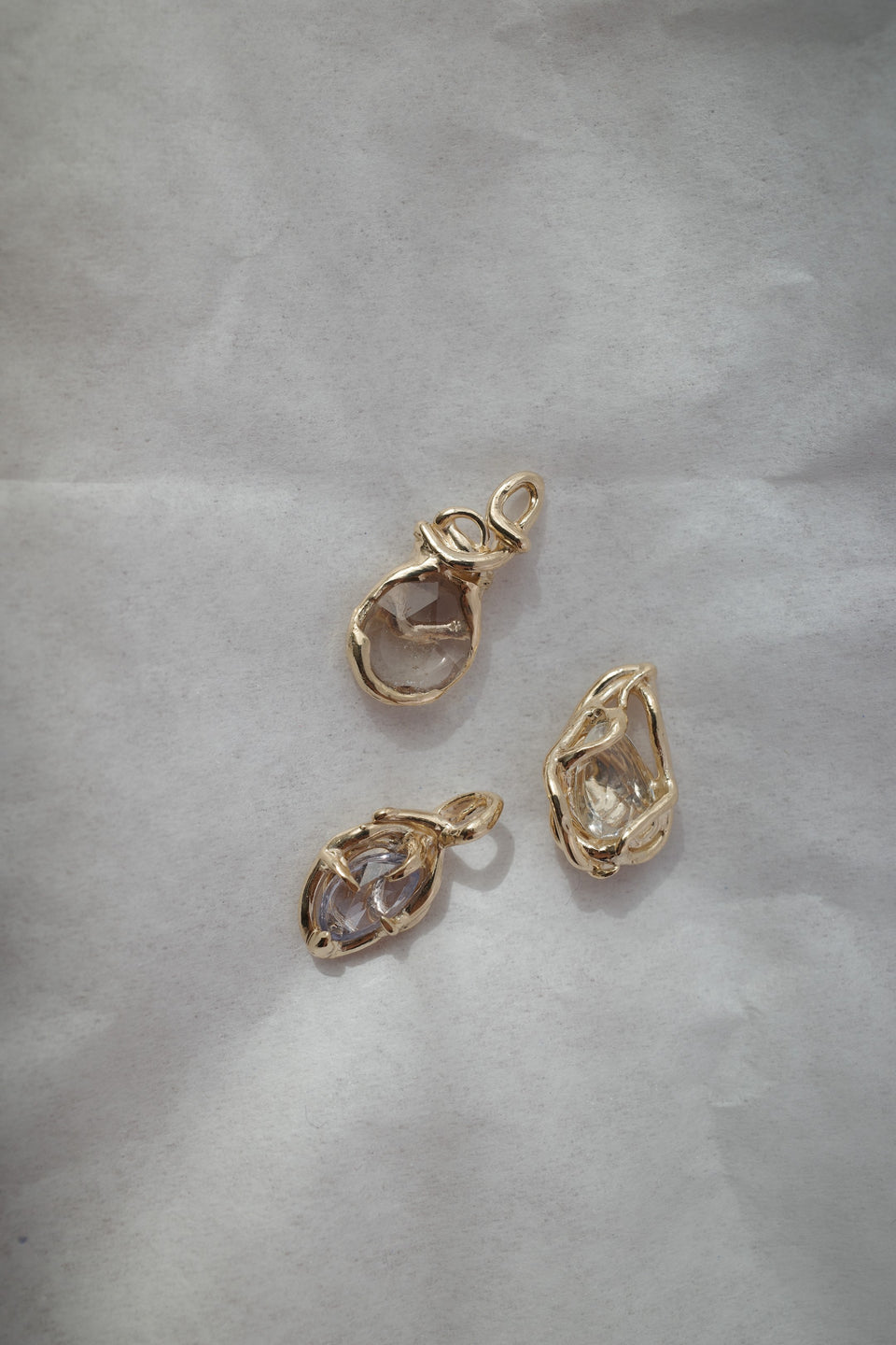 Tempest Pendant Necklaces with Rose Cut Sapphires