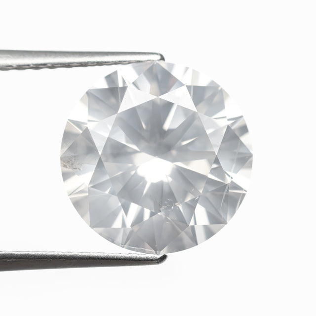4.00ct 10.13x10.12x6.25mm GIA I2 Fancy White Round Brilliant 19263-01