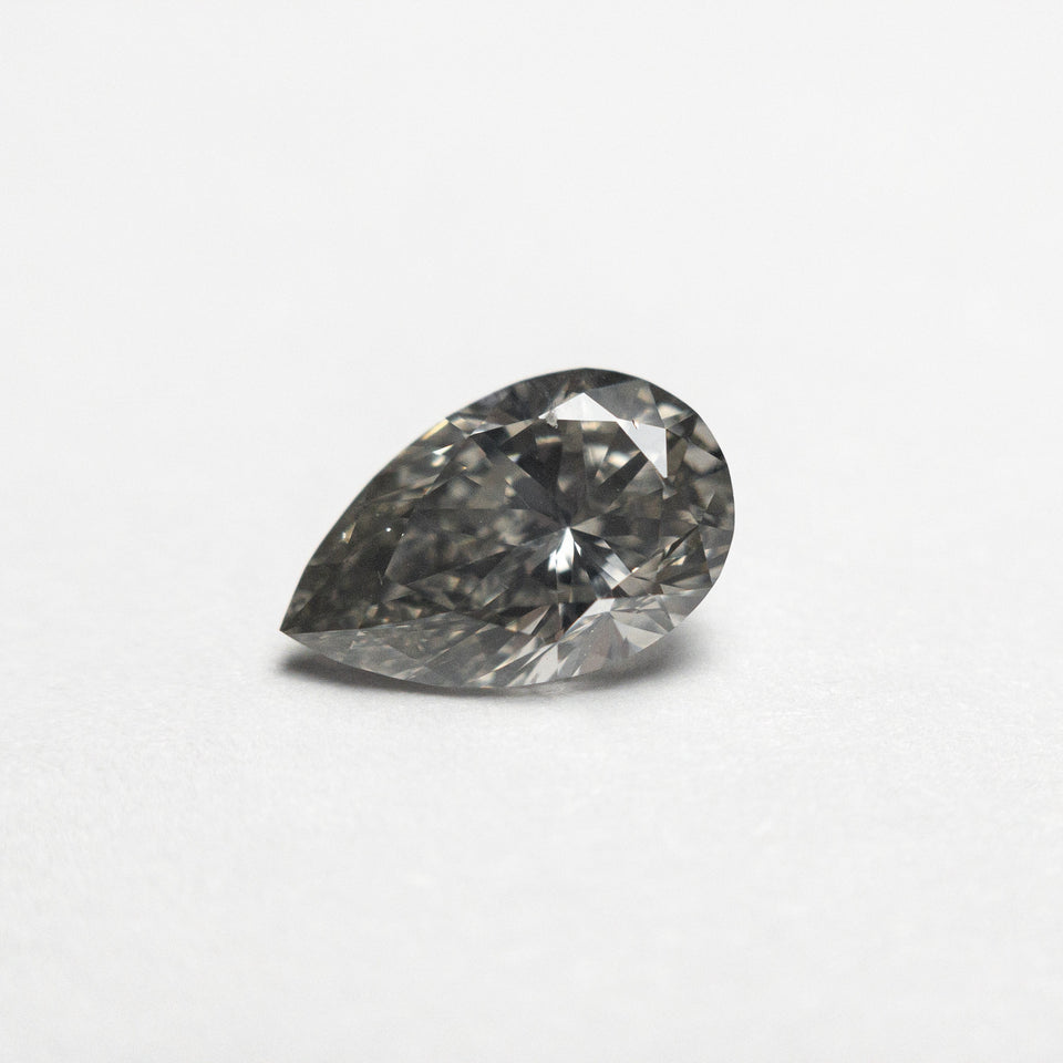 1.01ct 8.54x5.46x3.49mm Fancy Grey Pear Brilliant 19913-13