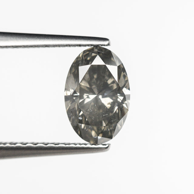 1.01ct 7.77x5.22x3.56mm Fancy Grey Oval Brilliant 19546-01