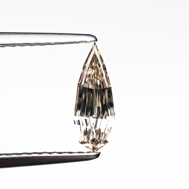 Champagne Geometric Drop Ring