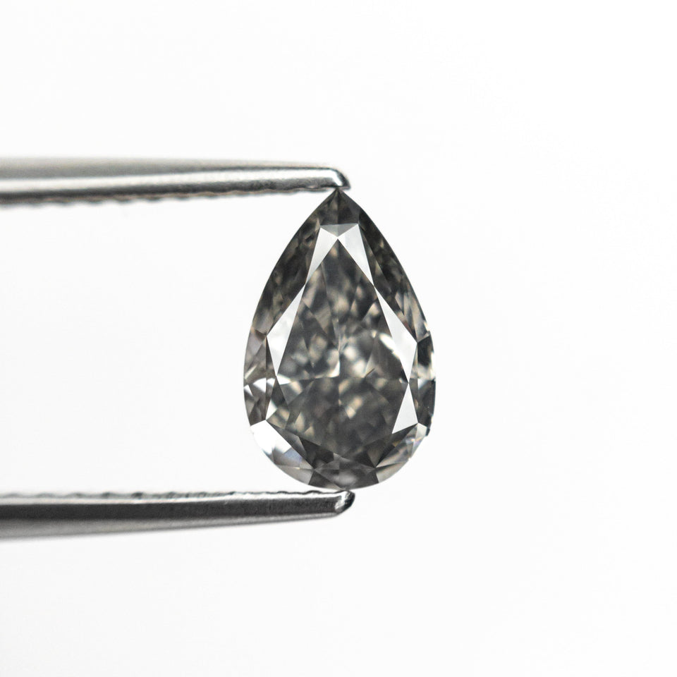 1.02ct 8.24x5.25x3.31mm GIA SI2 Fancy Grey Pear Brilliant 26129-01