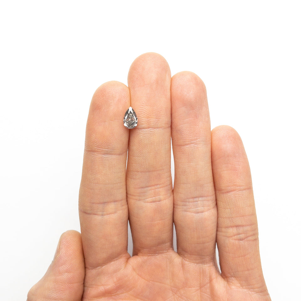1.02ct 8.24x5.25x3.31mm GIA SI2 Fancy Grey Pear Brilliant 26129-01