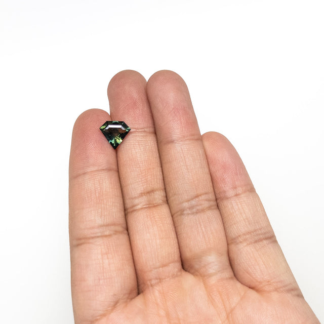 2.84ct 9.76x10.81x4.72mm Shield Step Cut Sapphire 26727-01