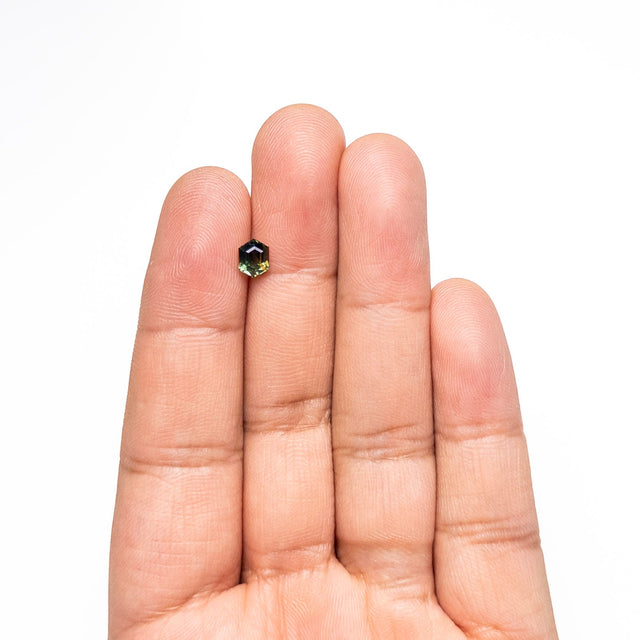 0.97ct 6.36x4.91x3.67mm Hexagon Step Cut Sapphire 27153-01