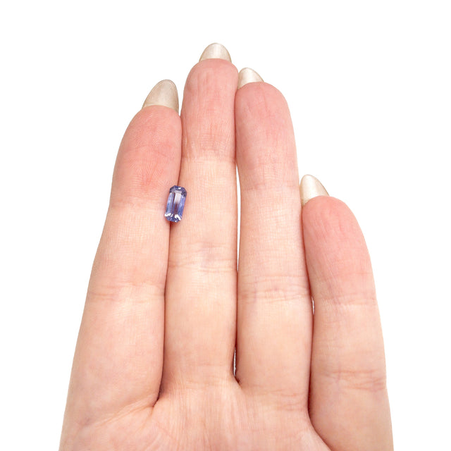 1.51ct 8.36x4.13x3.67mm Cut Corner Rectangle Step Cut Sapphire 28259-01