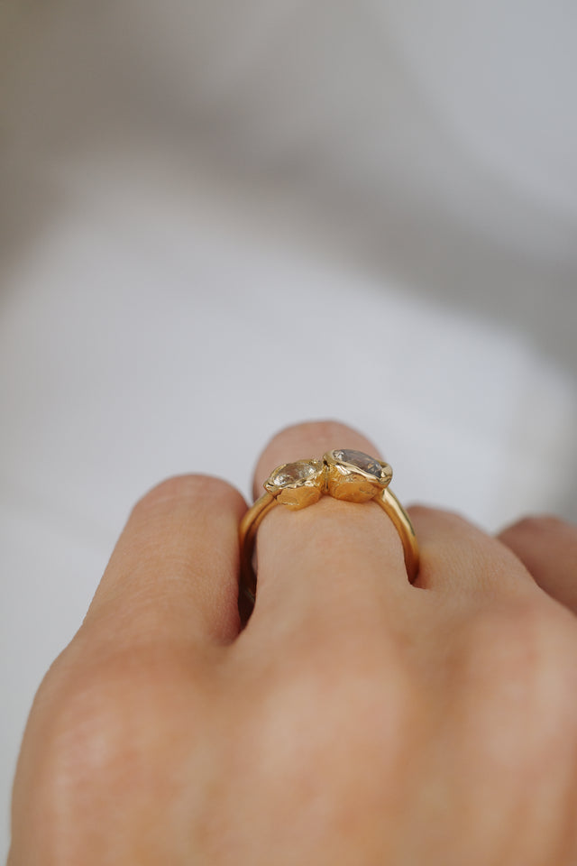 Sapphire Two Stone Ring