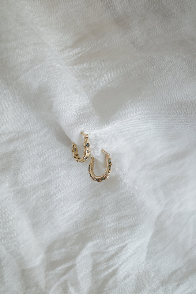 Sapphire Hoop Earrings