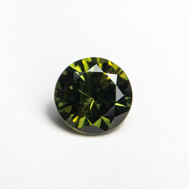 IN SHOP _ 2.13ct 7.6mm Green Round Brilliant Sapphire CGPS 17/25