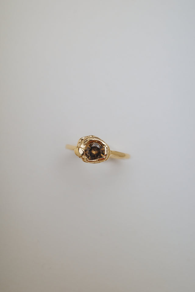 Golden Madagascan Sapphire Ring