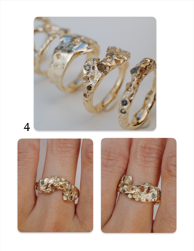 Apiary Sapphire Rings
