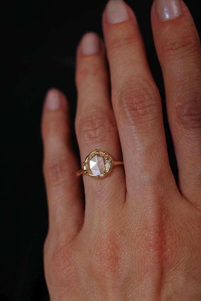 Antique Rosecut Diamond Solitaire