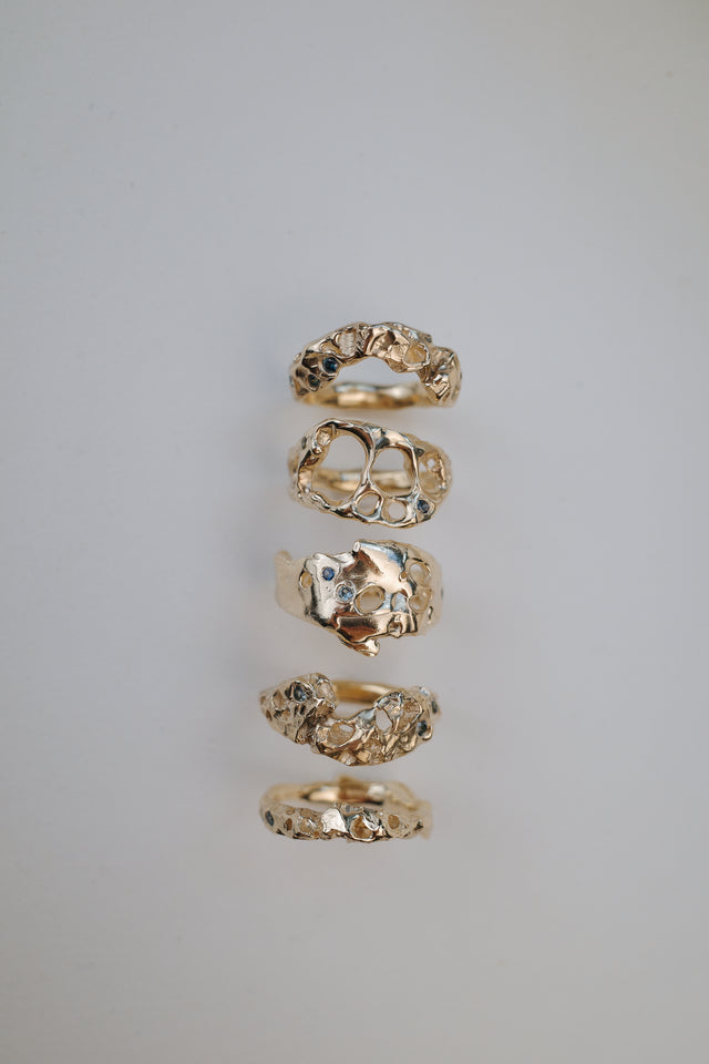 Apiary Sapphire Rings