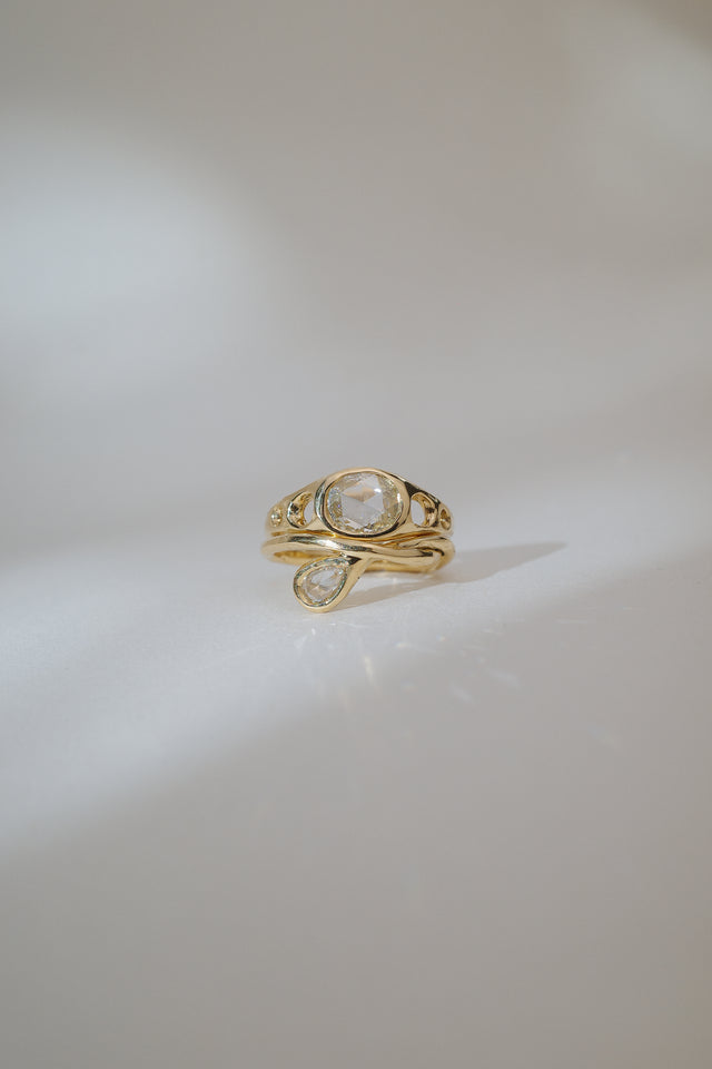 Diamond Entwined Drop Ring