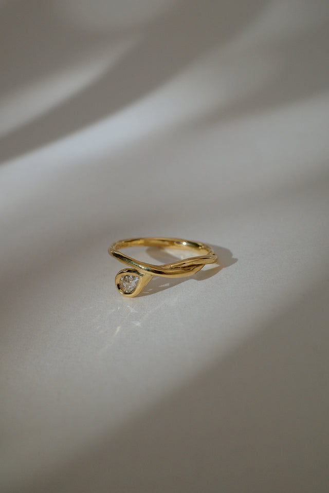 Diamond Entwined Drop Ring