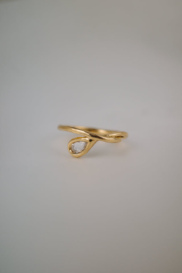 Diamond Entwined Drop Ring