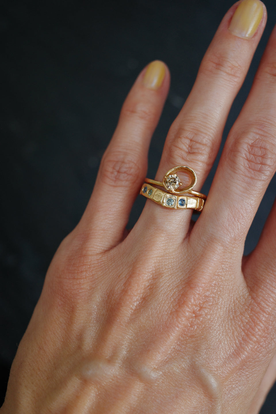 Luz Ring with Champagne Diamond