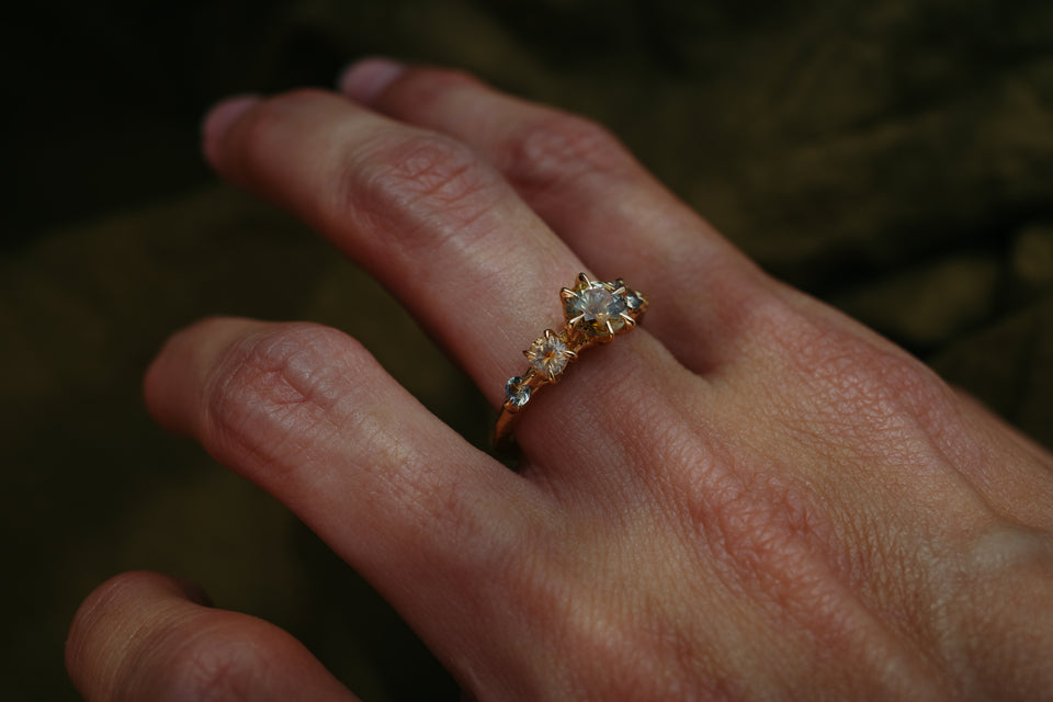 Five Stone Montana Sapphire Ring