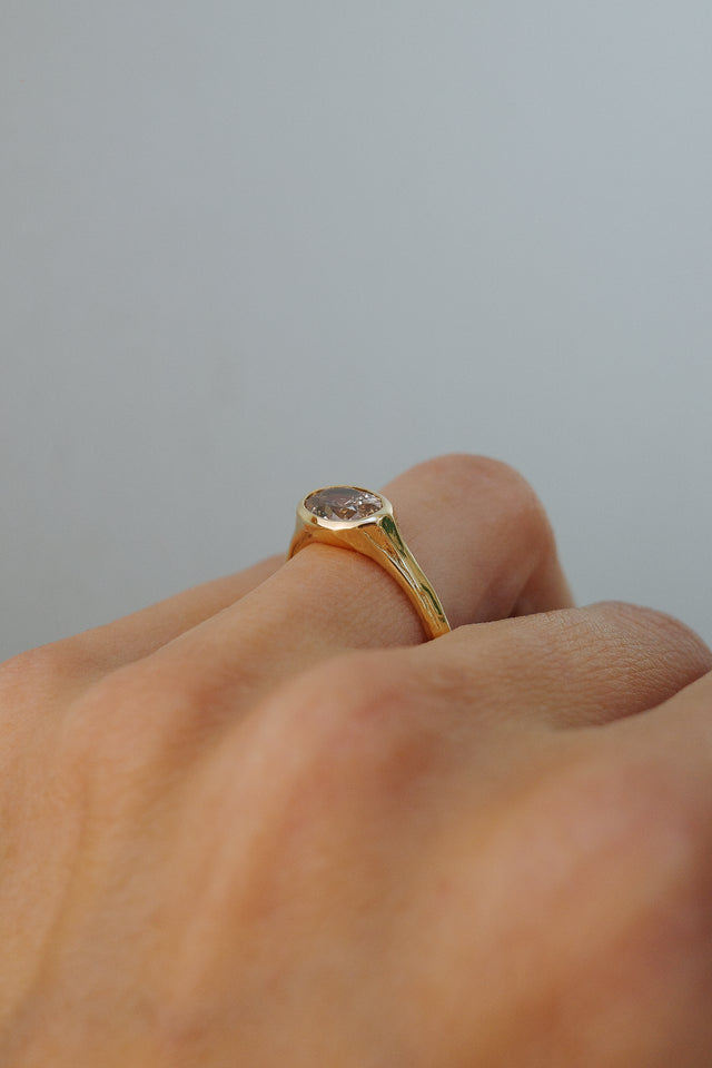 Champagne Diamond Signet