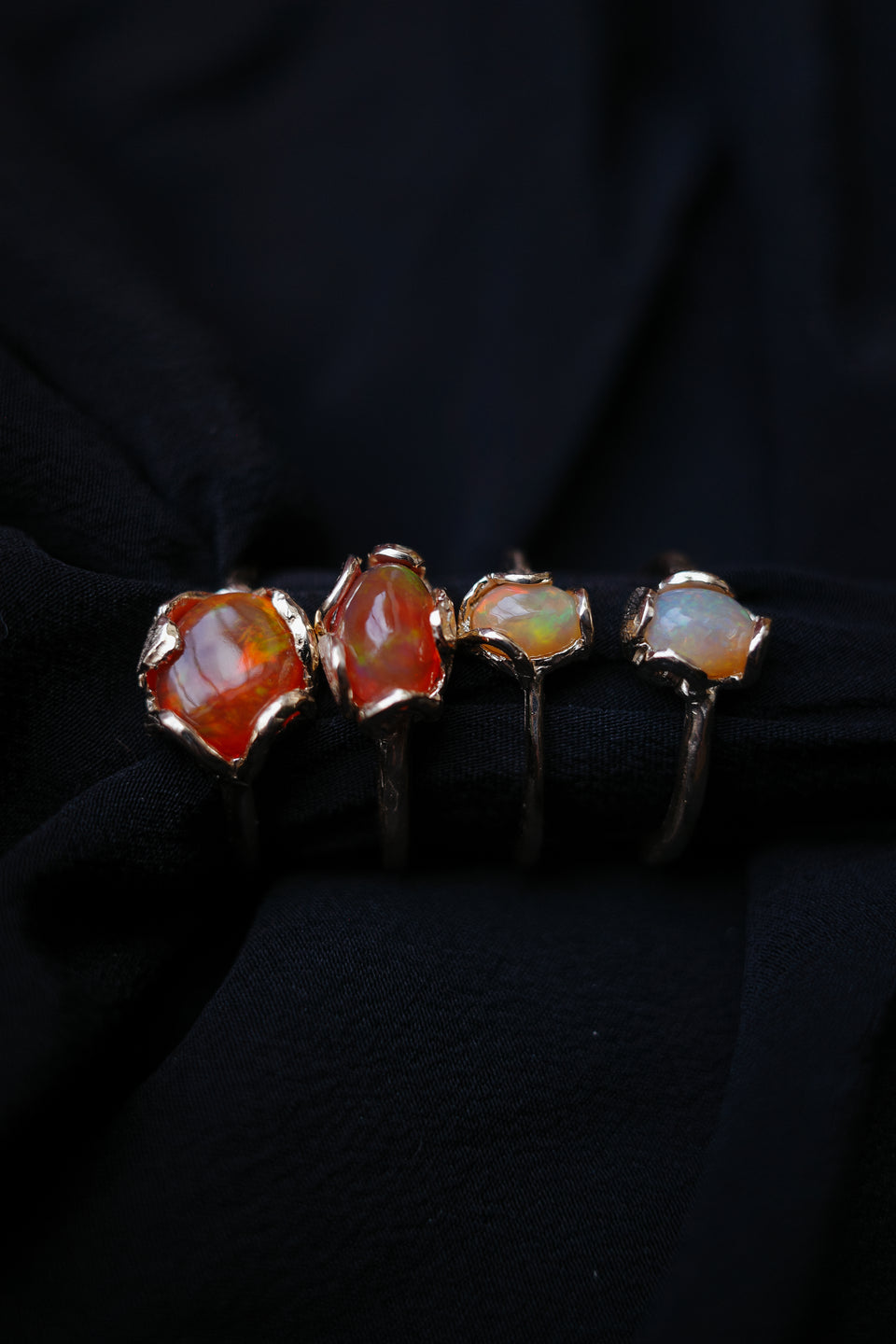 Mexican Opal Scarab Rings