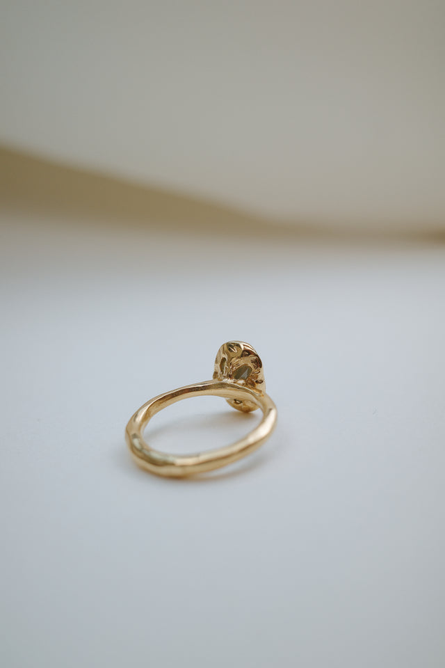 Molten Oval Diamond Solitaire