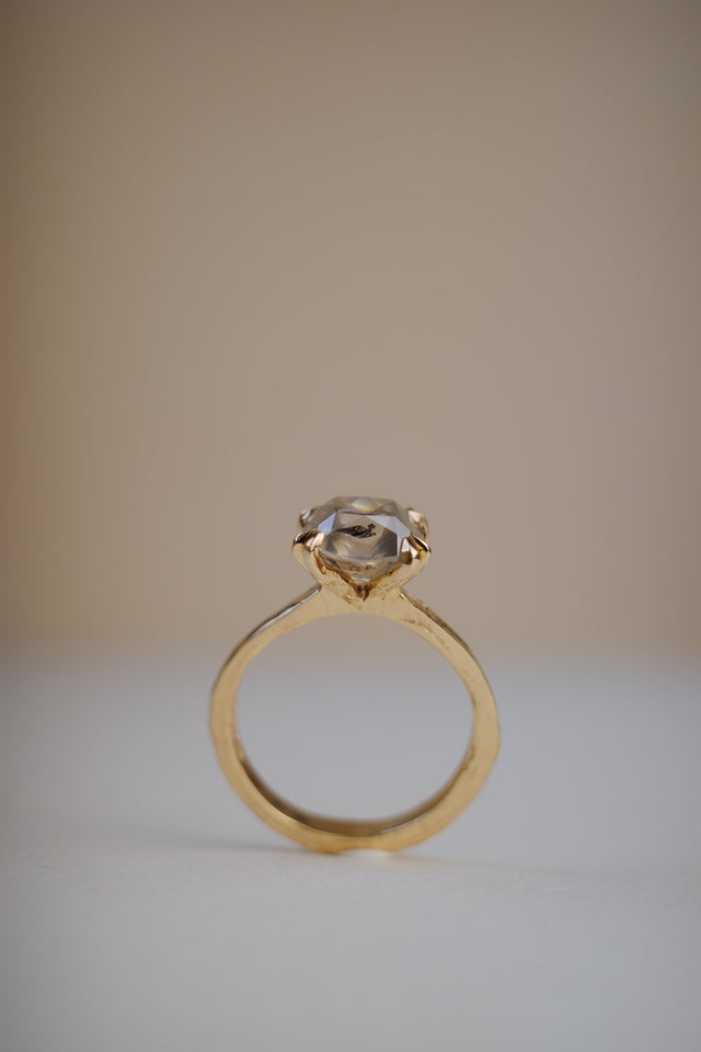 Trapiche Old Mine Cut Diamond Solitaire