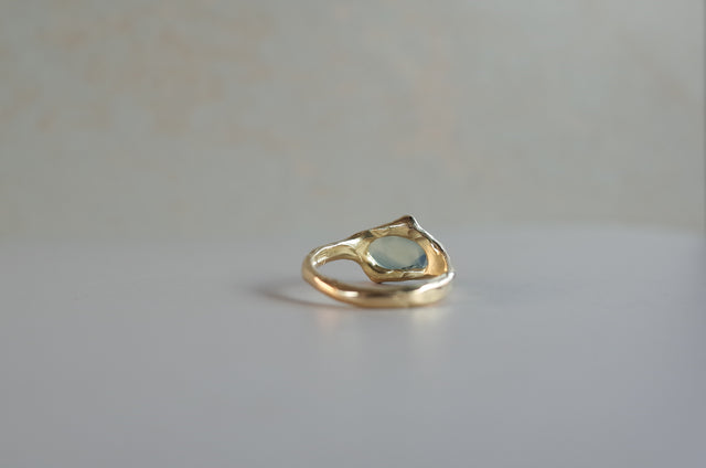 Sapphire Slice 18k Gold Ring