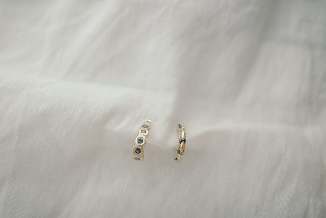 |Semi Bespoke| Sapphire Hoop Earrings - Single or Pair