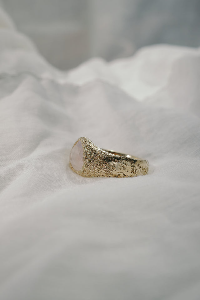 Pear Diamond Signet Ring