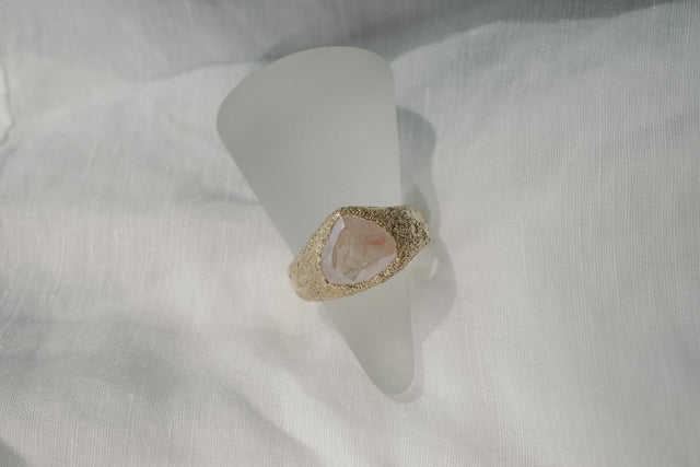 Pear Diamond Signet Ring