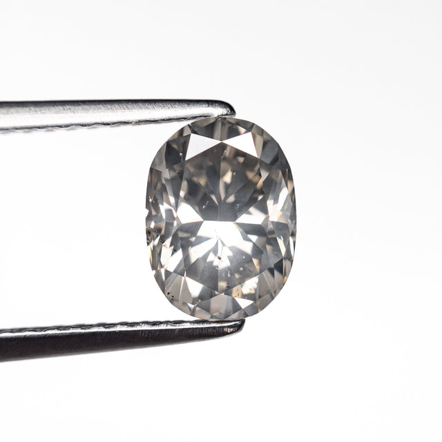 IN SHOP _ 1.45ct 7.67x5.70x4.40mm SI2 Fancy Grey Oval Brilliant 19916-03