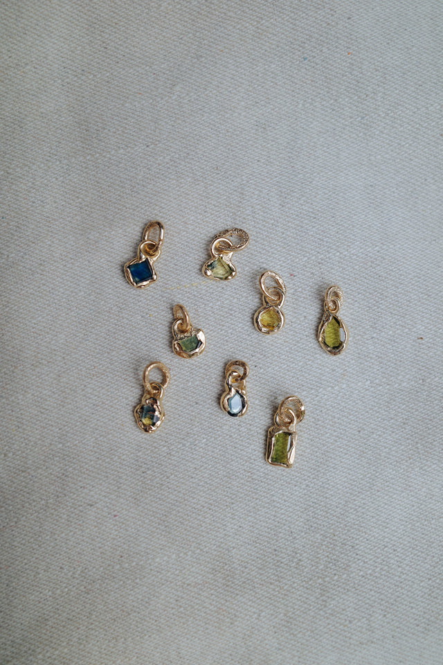 Portrait Sapphire Pendants