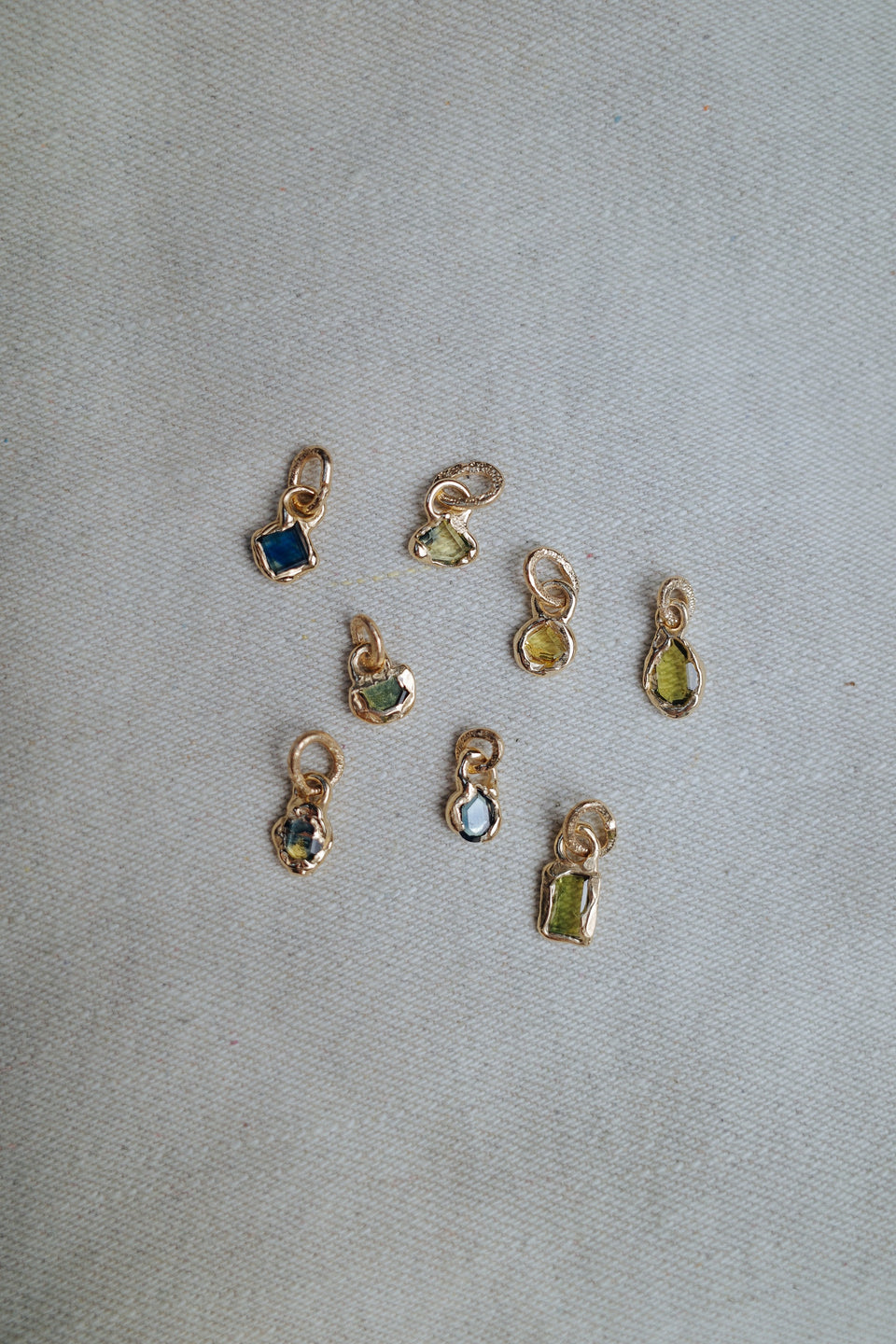 Portrait Sapphire Pendants