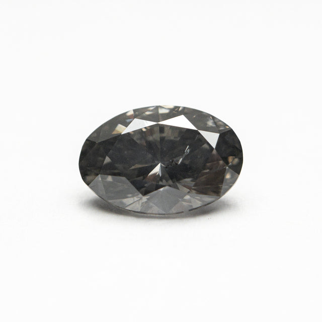 IN SHOP _  1.04ct 8.02x5.52x3.50mm SI2 Fancy Dark Grey Oval Brilliant 21593-04