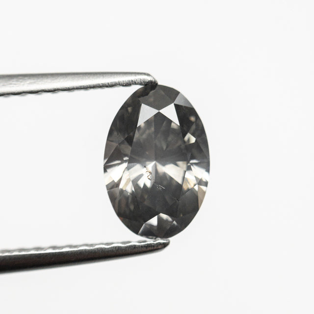 IN SHOP _  1.04ct 8.02x5.52x3.50mm SI2 Fancy Dark Grey Oval Brilliant 21593-04