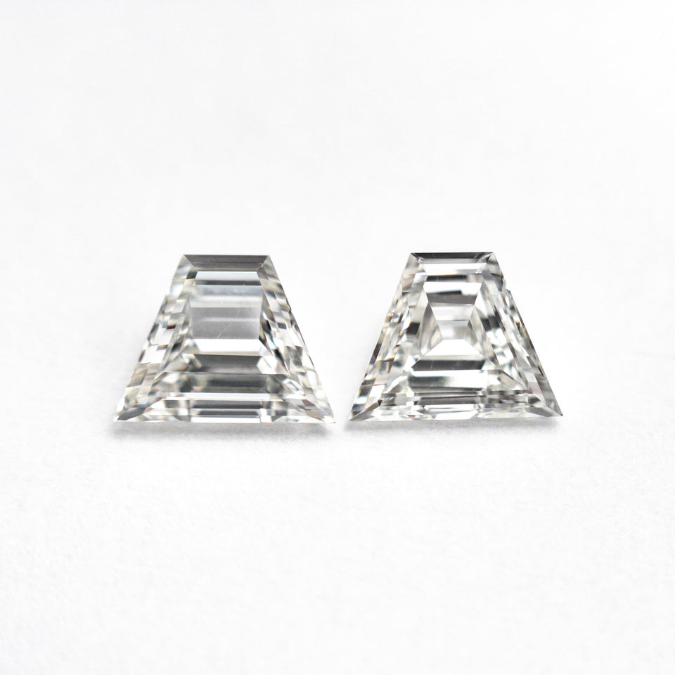 0.81cttw 2pc 5.74x4.38x2.09mm 5.65x4.33x2.28mm VS2/SI1 F-G Trapezoid Step Cut Matching Pair 25522-01