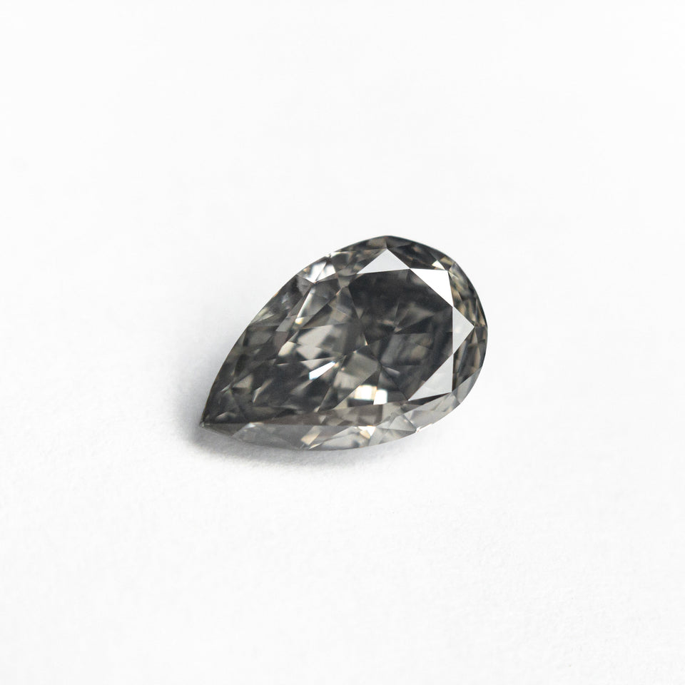 1.02ct 8.24x5.25x3.31mm GIA SI2 Fancy Grey Pear Brilliant 26129-01