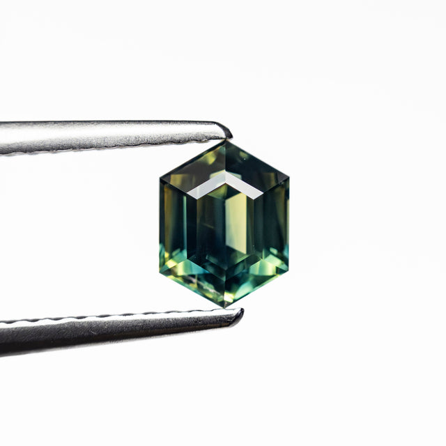 0.97ct 6.36x4.91x3.67mm Hexagon Step Cut Sapphire 27153-01