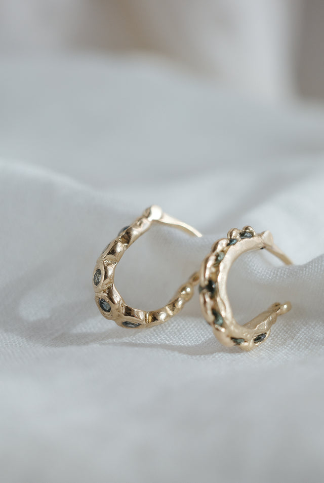 Sapphire Hoop Earrings
