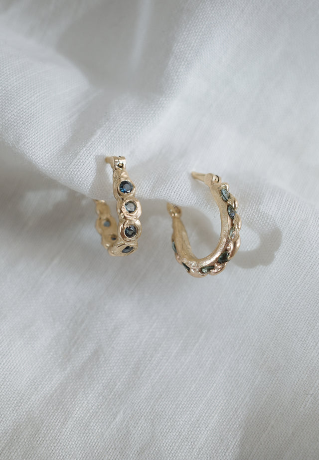 Sapphire Hoop Earrings