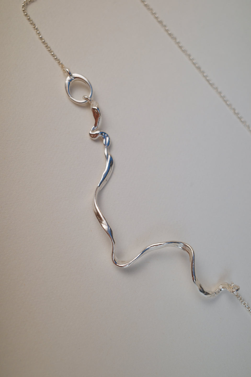 Silver Cascade Bar Necklace