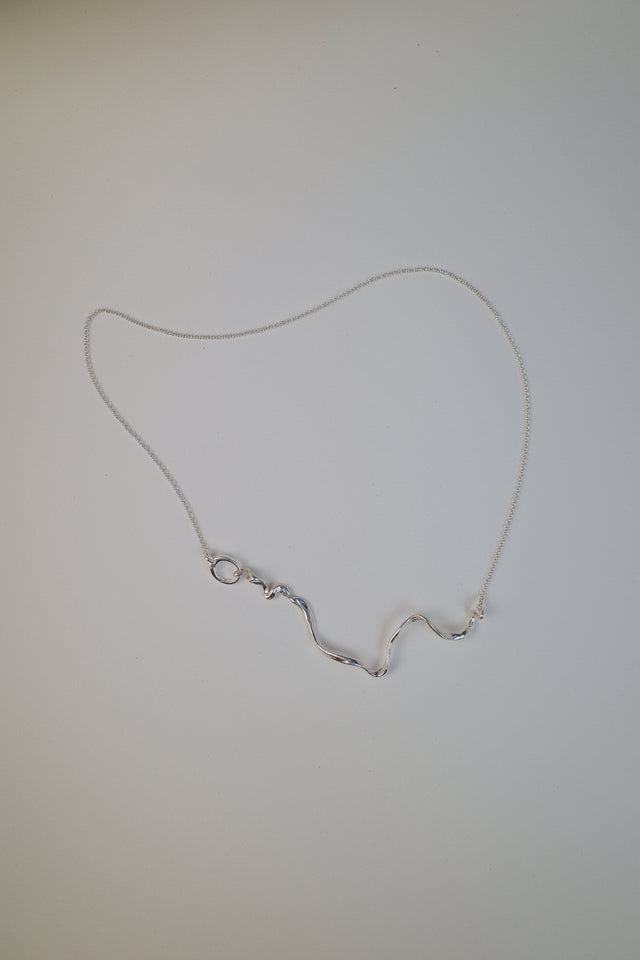 Silver Cascade Bar Necklace