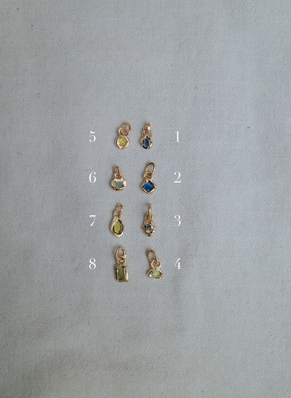 Portrait Sapphire Pendants