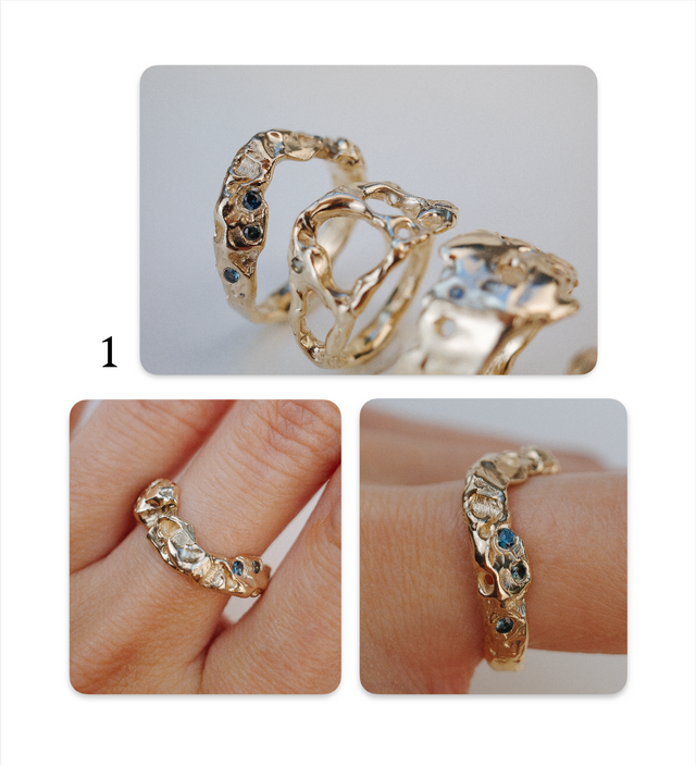 Apiary Sapphire Rings