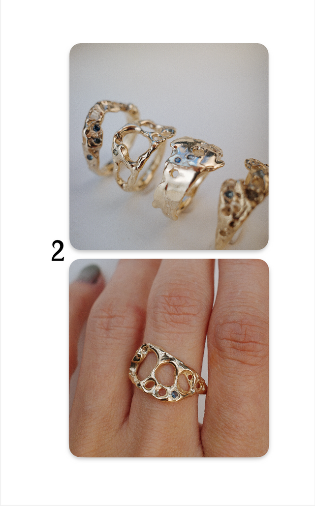 Apiary Sapphire Rings