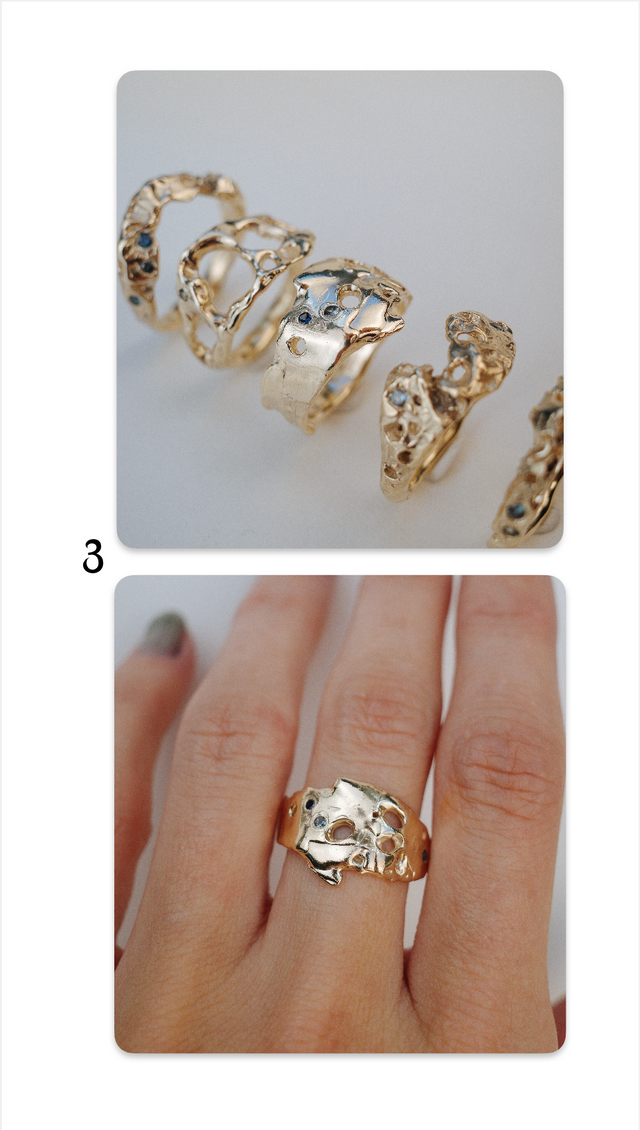 Apiary Sapphire Rings
