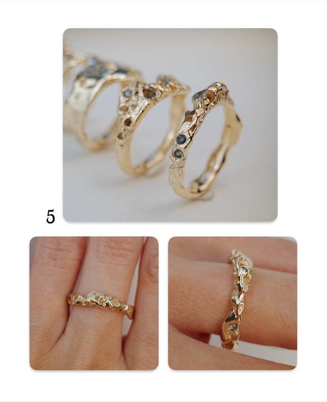 Apiary Sapphire Rings