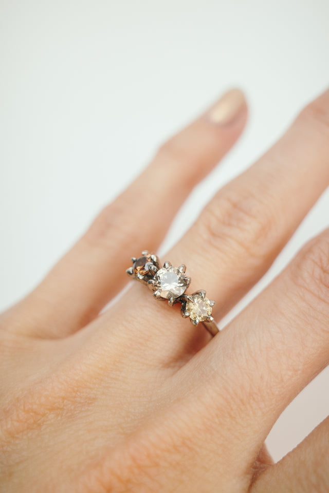 White Gold Trilogy Ring