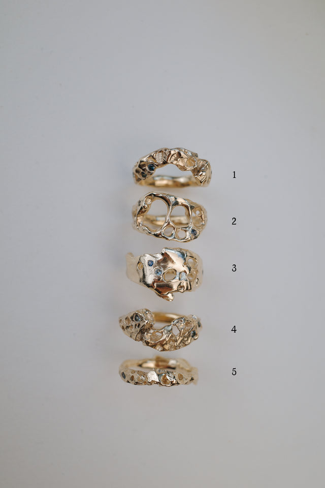 Apiary Sapphire Rings