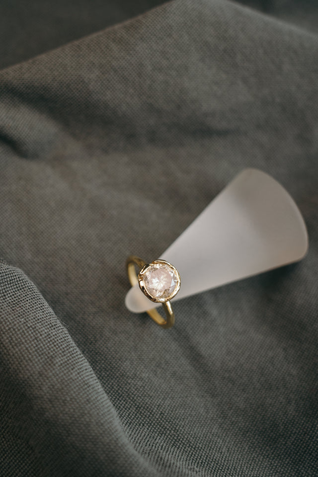 Molten Gold Diamond Solitaire
